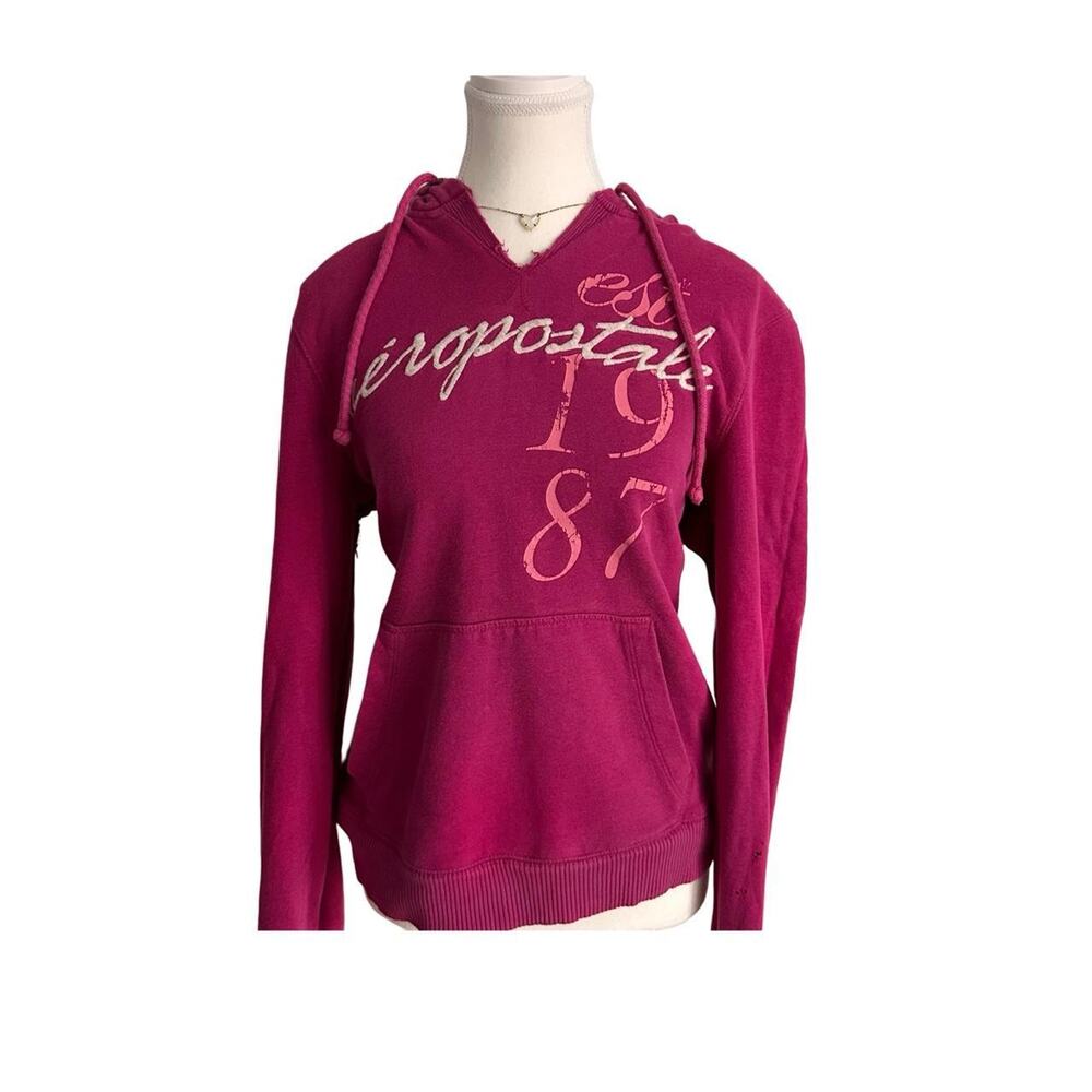Women’s Aeropostale Vintage Size XL Pink 2000s Hoodie Cotton Blend